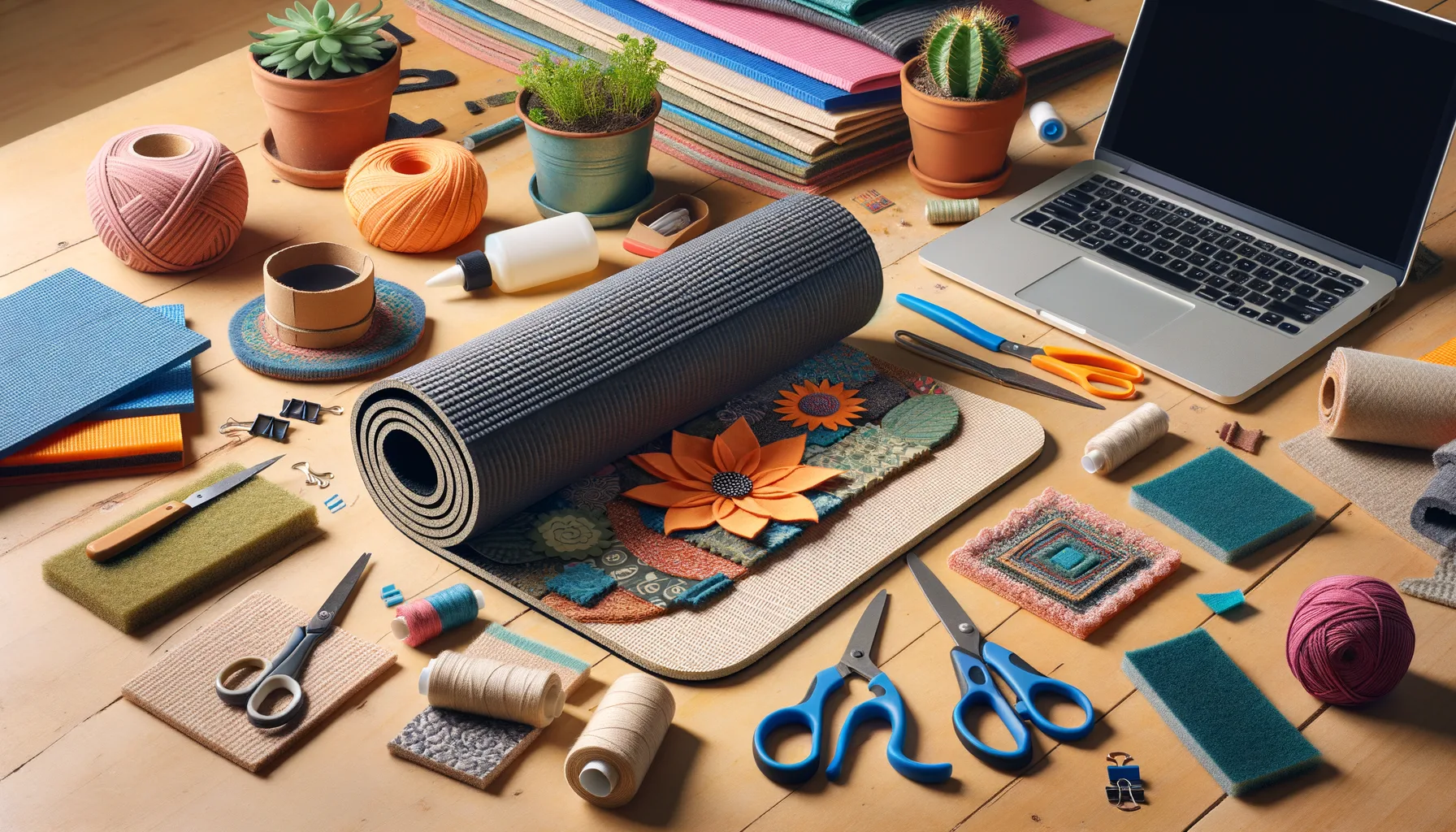 Anleitung: Yogamattenreste sinnvoll nutzen fuer kreative DIY-Projekte