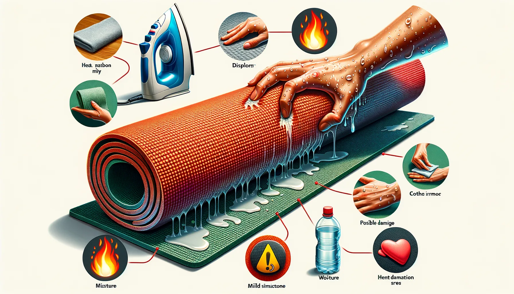 Yogamatten, die kleben oder abfaerben – Ursachen und Pflegehinweise