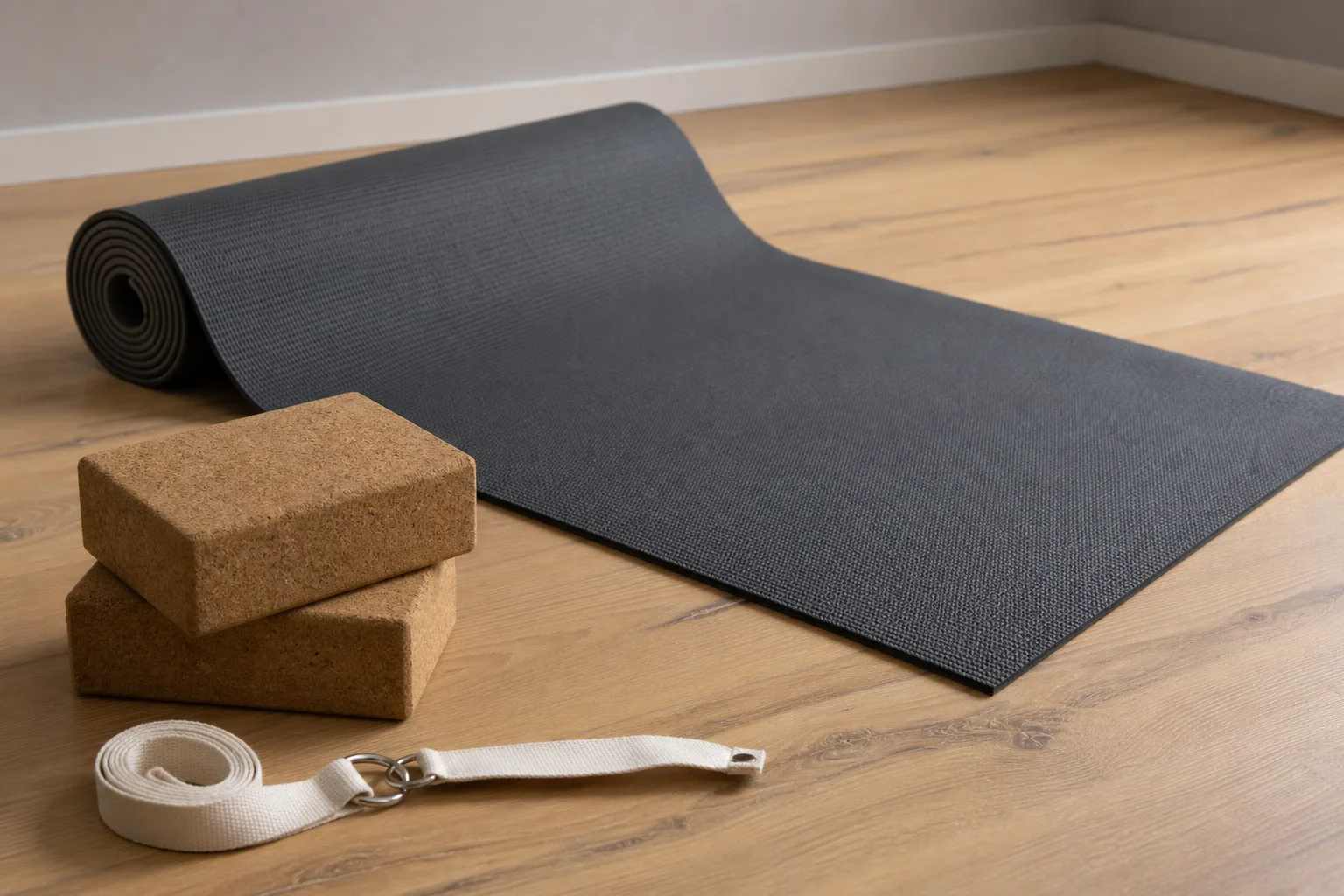 Grundlegende Yogauebungen auf der Yogamatte sicher und korrekt ausfuehren